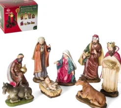 Merkloos Kerstgroep 8 Figuren Ca. 12Cm. (6528) Cheap