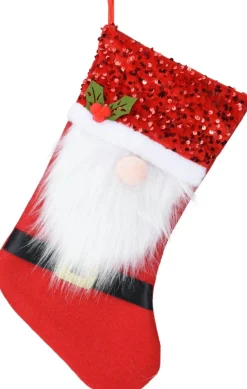 Koopman Kerst - Kerst Sok - Sok - Gnome - Met Pailletten - Glitter Sale