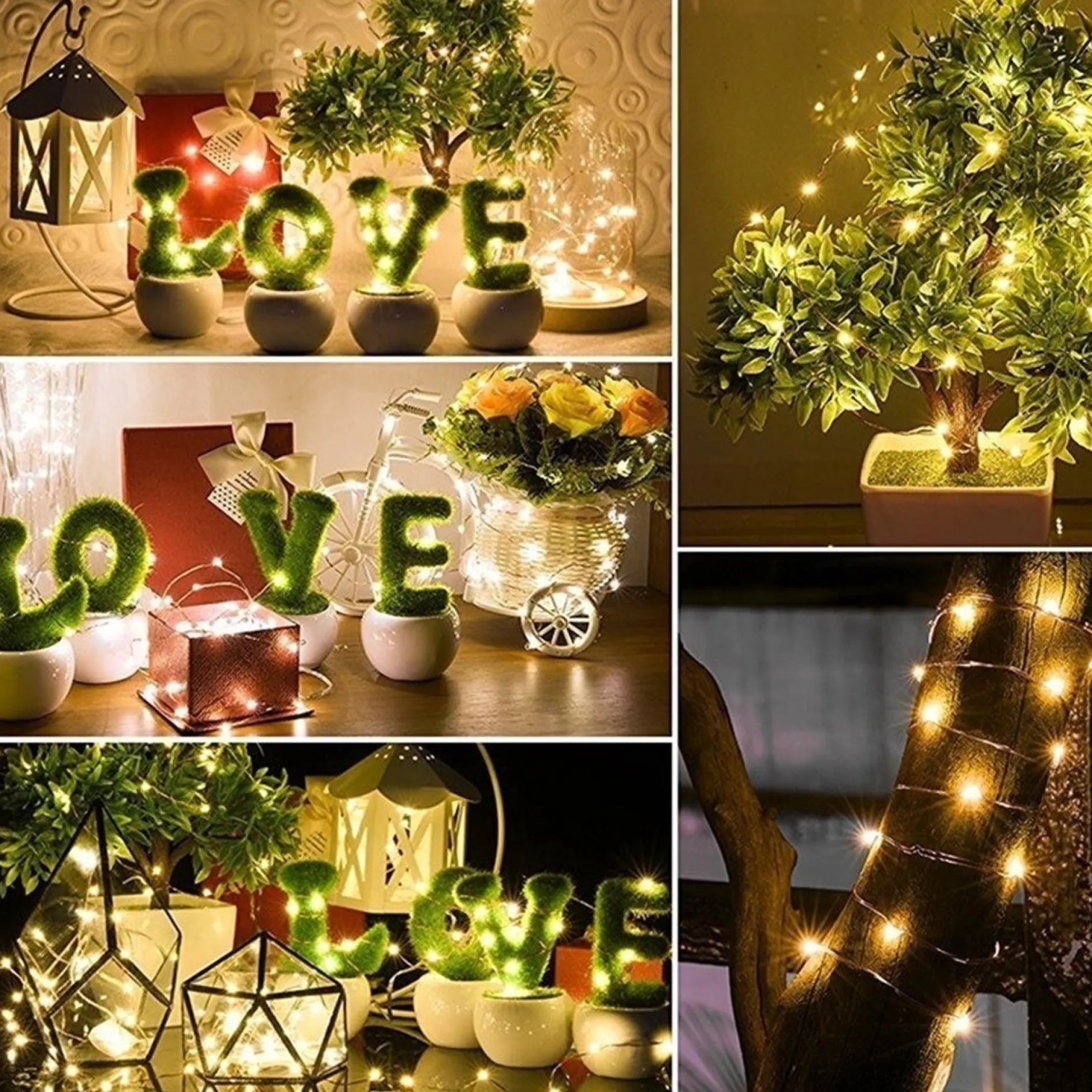 ABC-Led Lichtslangen^Kerst Koperdraad Led Verlichting - Roze - 5 Meter -Incl. Batterijen