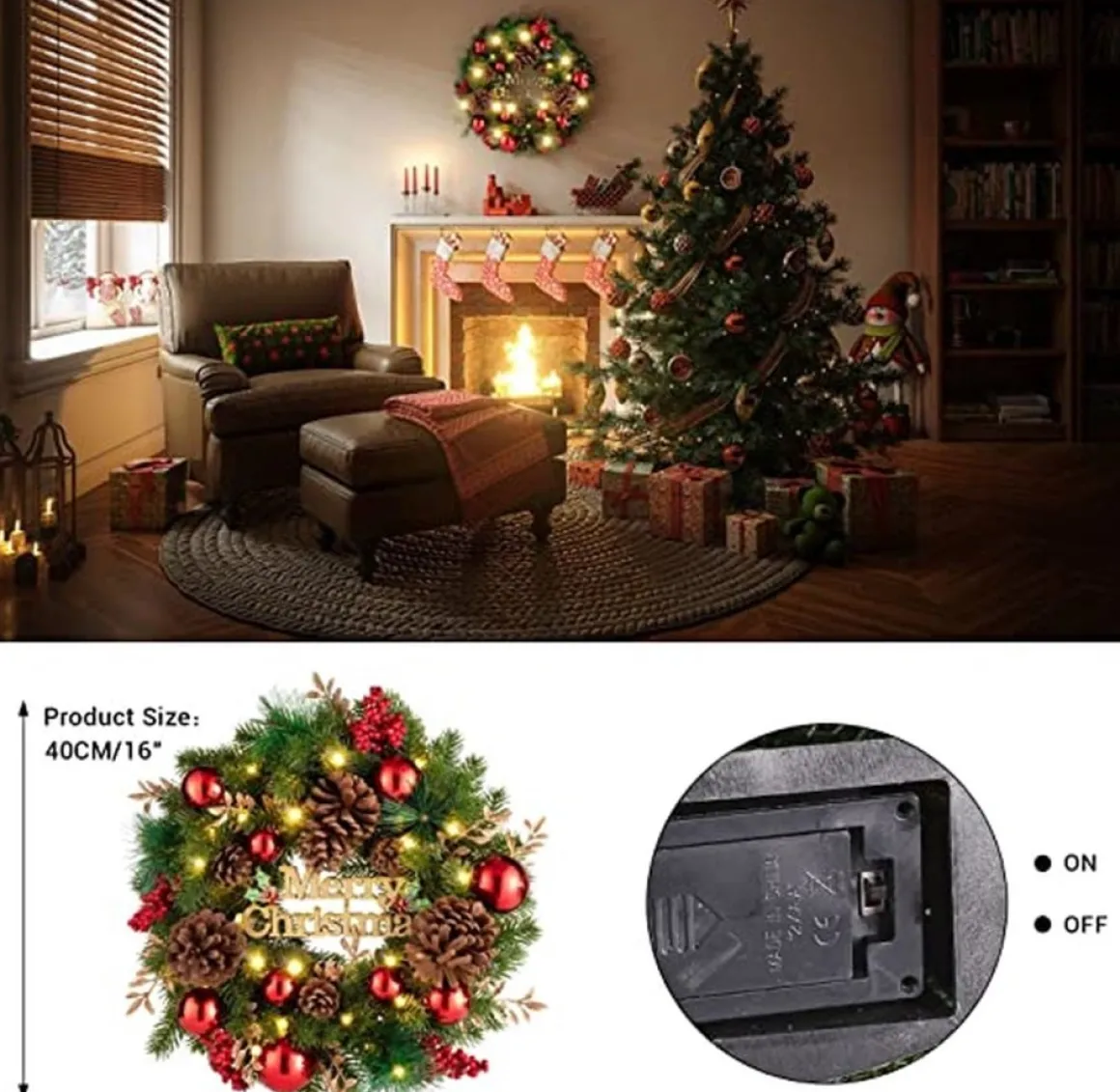 * Kerstkrans - Christmas Decoration Shop