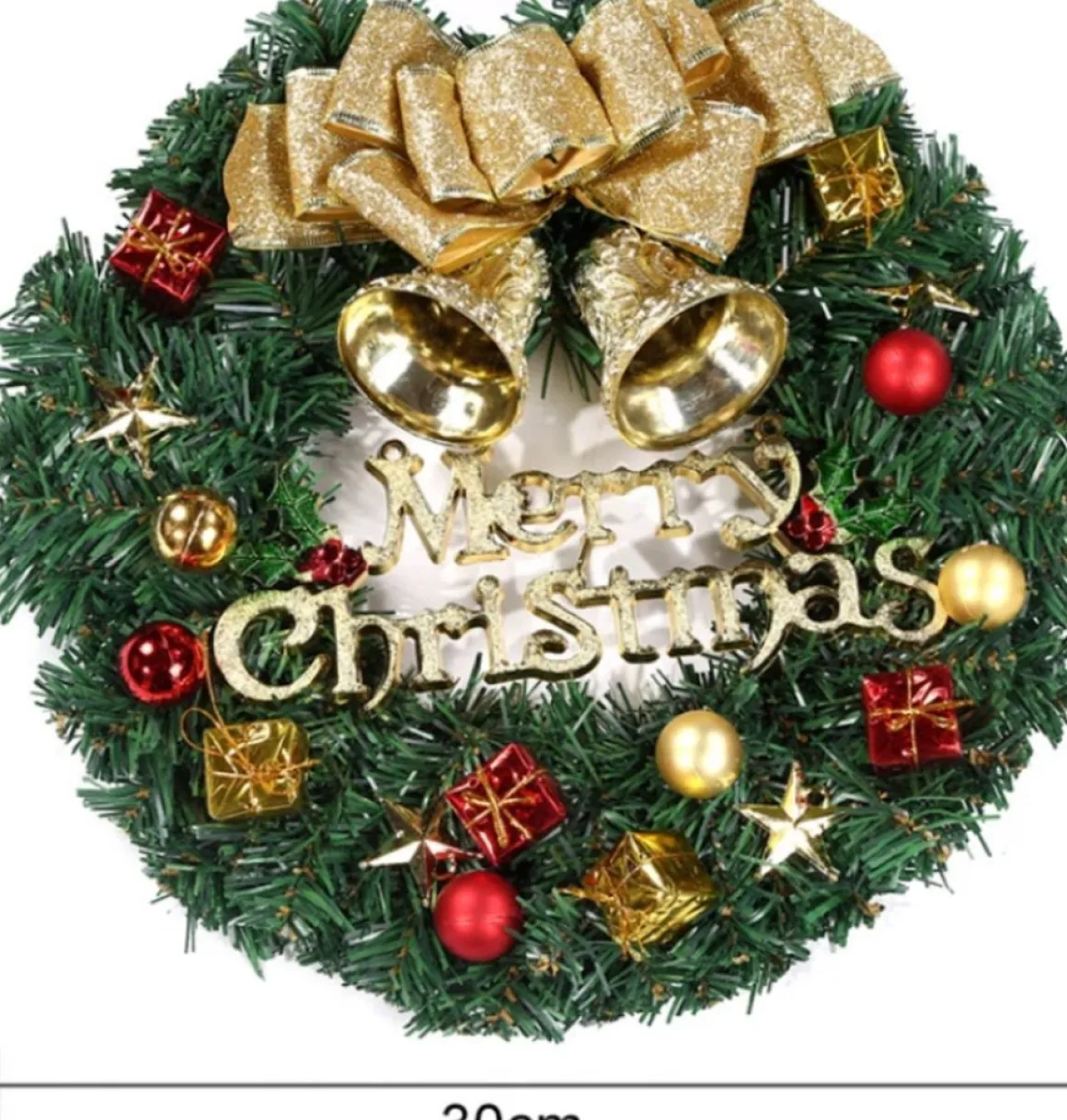 * Kerstkrans 40Cm - Kerstdecoratie Voor Binnen - Kerstcadeau - Kerstversiering - Kerstdecoratie - Kerstboom Best