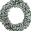 Decoris Kerstkrans/Dennenkrans Groen Met Sneeuw 35 Cm - Dennenkransen/Deurkransen Kerstversiering Store