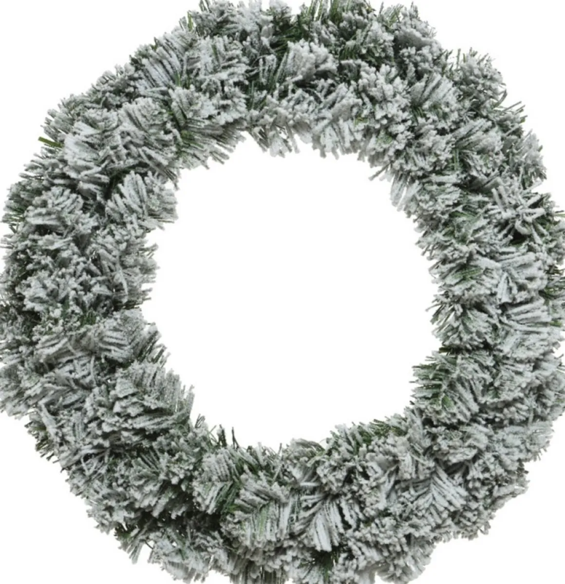 Decoris Kerstkrans/Dennenkrans Groen Met Sneeuw 35 Cm - Dennenkransen/Deurkransen Kerstversiering Store