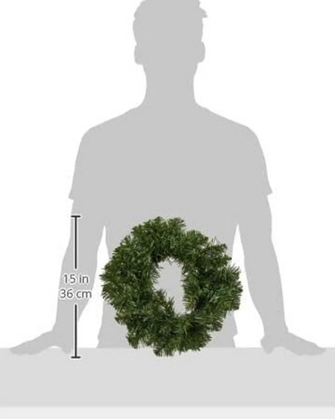 Decoris Kerstkrans/Dennenkrans Groen 35 Cm - Dennenkransen/Deurkransen Kerstversiering Store