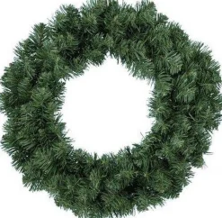 Decoris Kerstkrans/Dennenkrans Groen 35 Cm - Dennenkransen/Deurkransen Kerstversiering Store
