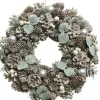 Decoris Kerstkrans/Dennenkrans Met Kerstballen En Decoratie 34 Cm - Dennenkransen/Deurkransen Kerstdecoratie Cheap
