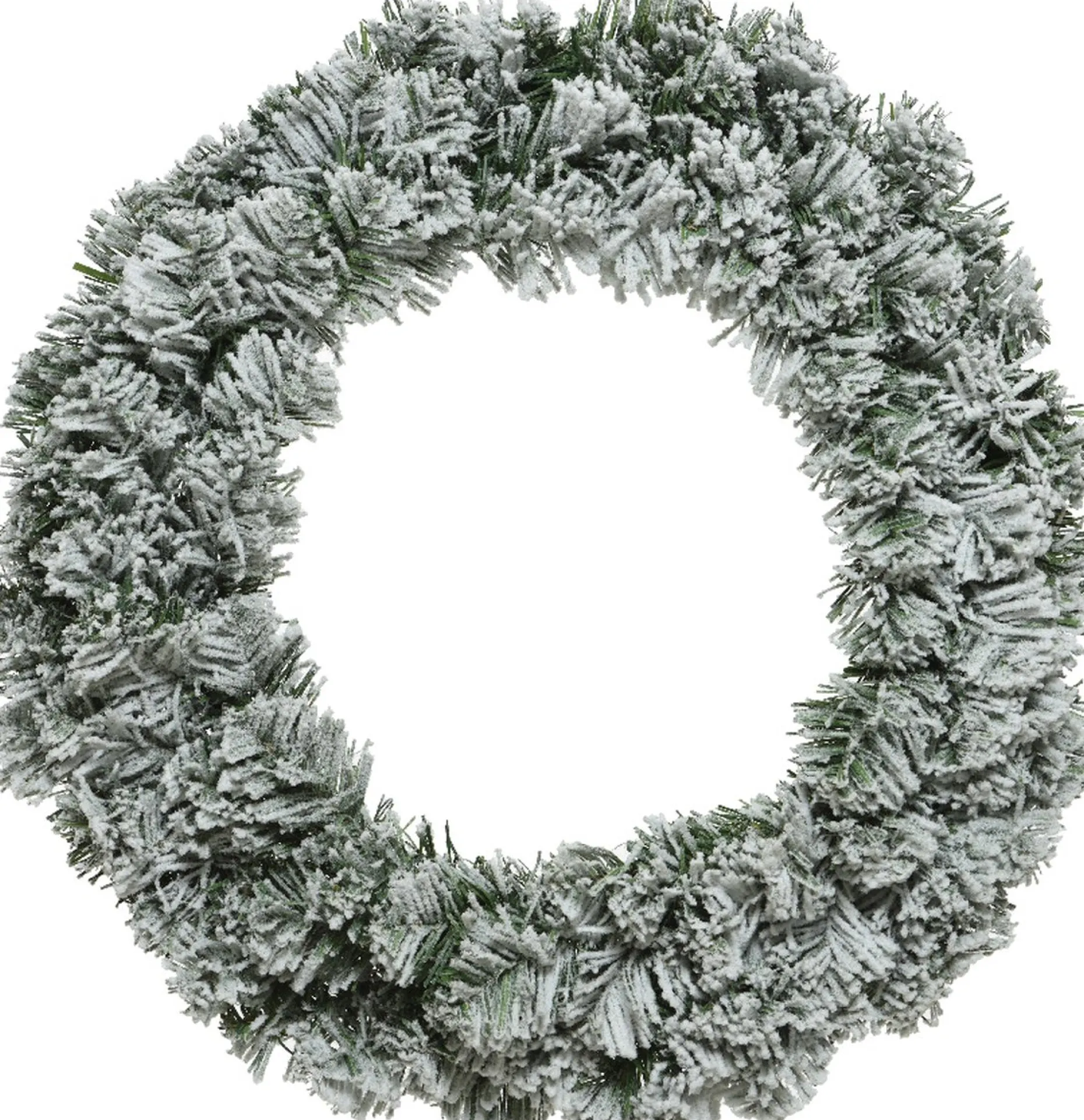 Everlands Kunstkerstbomen^Kerstkrans / Deurkrans 50Cm Met Sneeuweffect --Kerstdecoratie