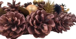 WDMT Kerstkrans - Gold Berry | O 40 Cm | Decoratieve En Goed Gevulde Kerstkans Gemaakt Van Natuurlijke Materialen | Samengesteld Met Rode En Gouden Details | Goud Clearance
