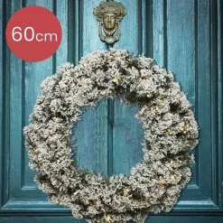 Lumineo Kerstkrans Imperial Met Sneeuw 60Cm En 50Led Lampjes Online