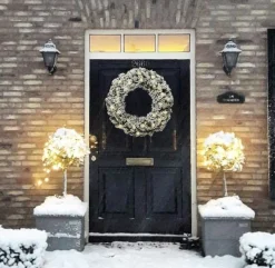 Lumineo Kerstkrans Imperial Met Sneeuw 60Cm En 50Led Lampjes Online