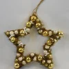 * Kerstkrans, Krans, Ster, Goud/Wit, 26 X 26 Cm Outlet