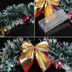 * Kerstkrans Led, Goud, 32 Cm, Kerstversiering, Deurkrans, Kerstdecoratie Best Sale