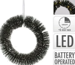AYD Home Kerstkrans - 30 Led Lichtjes - 40 Cm - Met Sneeuw Store