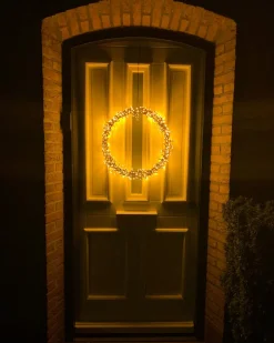 Generic Verlichte Kerstfiguren^Kerstkrans - 300 Led - O39 Cm - Warmwit - M - Kersthanger - Lichtkrans - Kerstdecoratie - Kerstversiering - Kerst