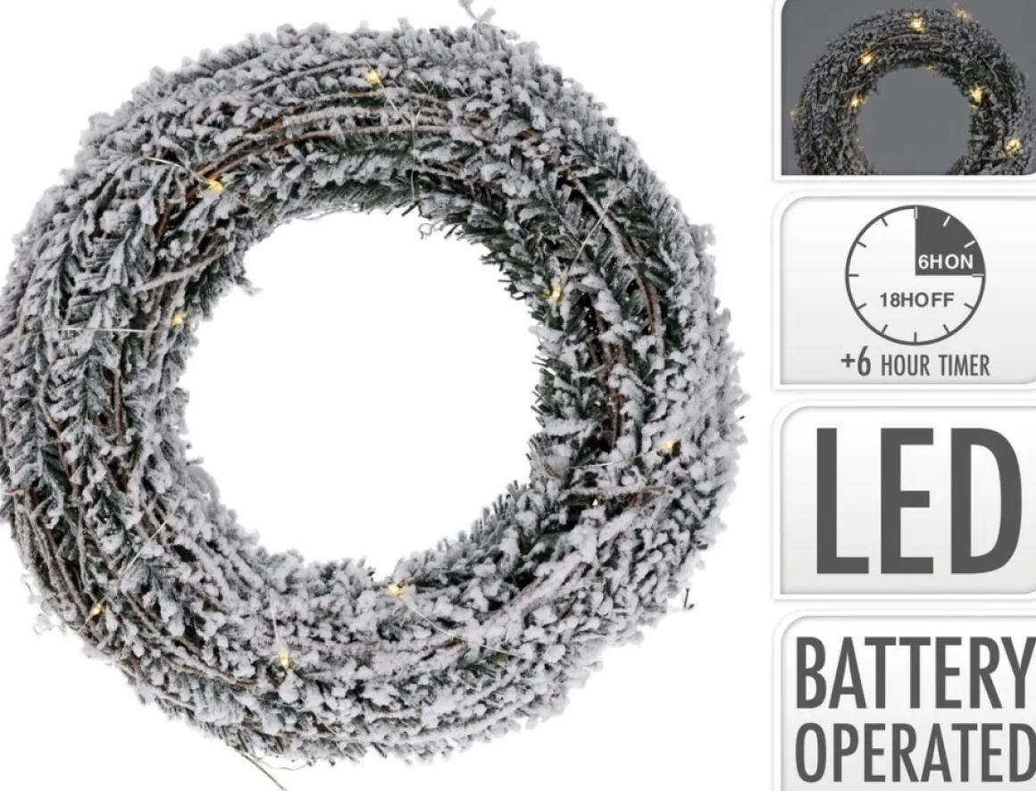 Zonder merk Kerstkrans Met Led Verlichting Rond 30Cm Cheap