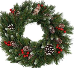 Van der gucht Kerstkrans Met Rode Bessen 60Cm Fashion
