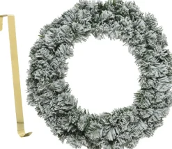 Decoris Kerstkrans - Met Sneeuw - 35 Cm- Kunststof - Incl. Deurhanger Cheap