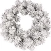 * Kerstkrans "Oregon" - Groen - O 45 Cm - Met Sneeuw Fashion