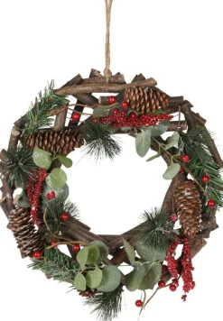 Nampook Kerstkrans Voor Aan De Deur Met Rode Bessen Best Sale