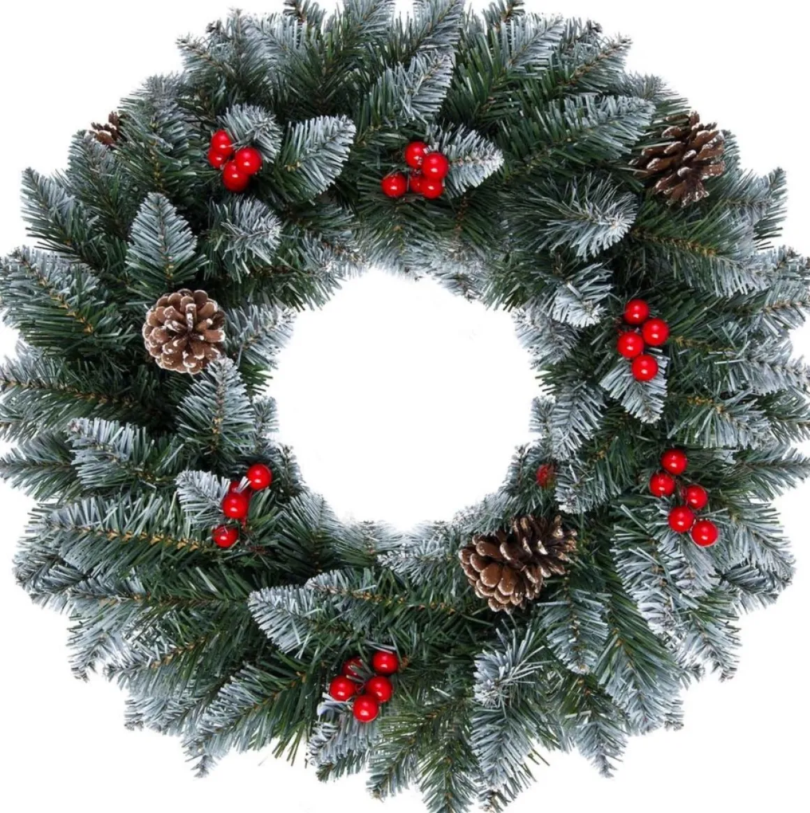 Viking Choice Kerstkrans Voordeur - 50 Cm - Met Dennenappels - En Sneeuw Outlet