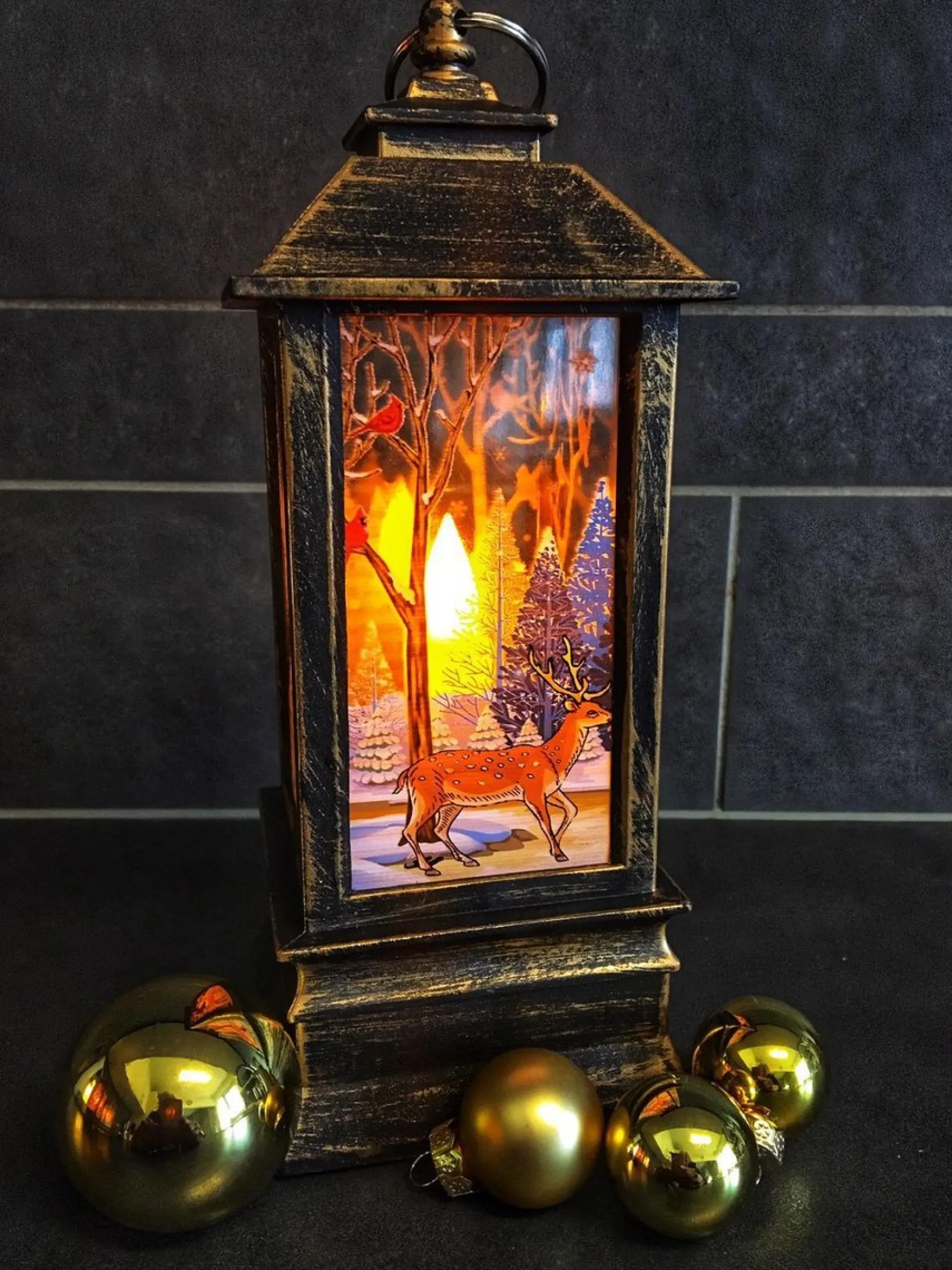 Dripio Verlichte Kerstfiguren^Kerst Lantaarn | Indoor Kerst Verlichting - Sfeer Verlichting - Lantaarn - Kerst Decoratie - Kerstversiering - Led - Kerstverlichting Binnen - Black Friday Sale