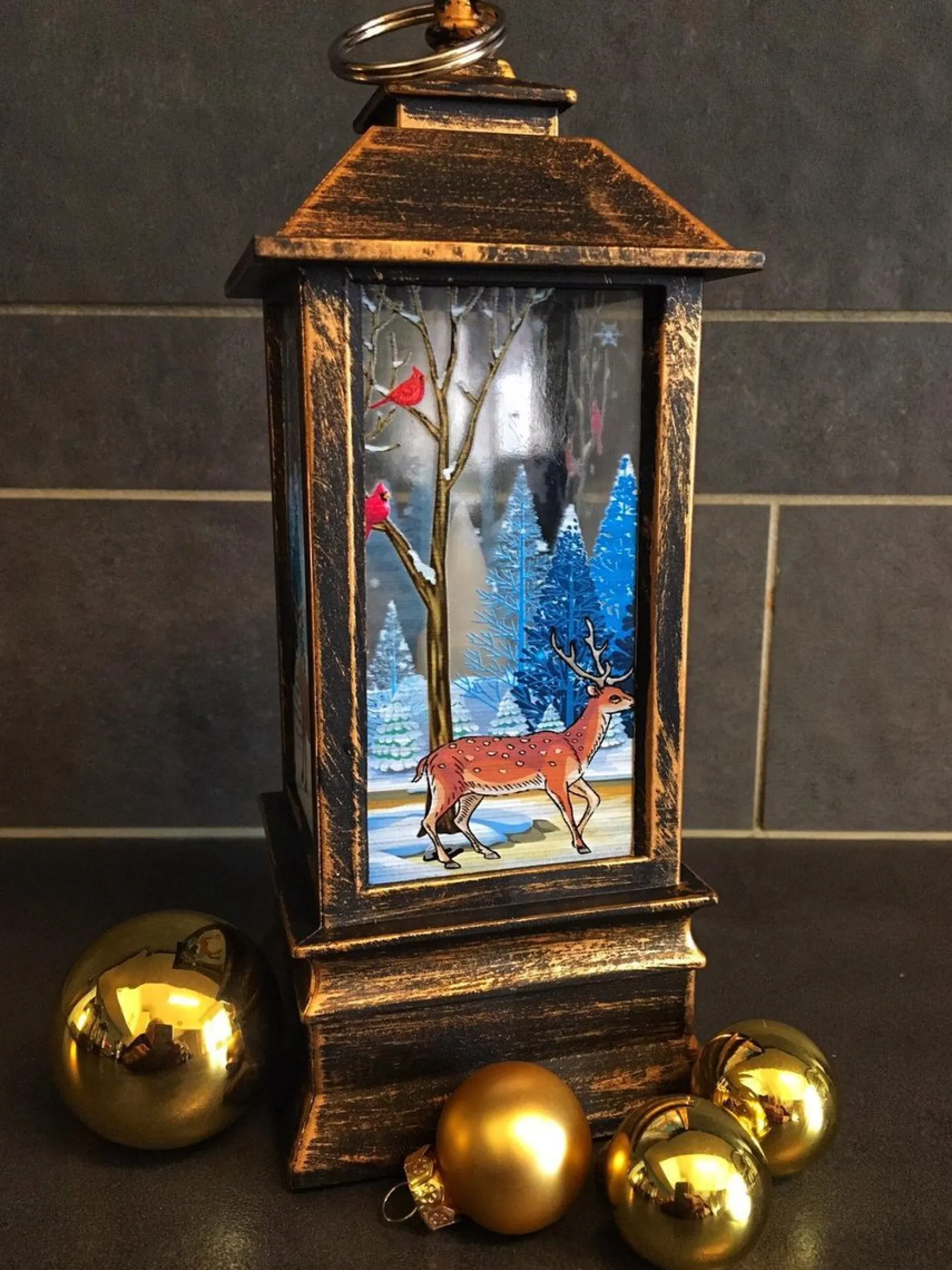 Dripio Verlichte Kerstfiguren^Kerst Lantaarn | Indoor Kerst Verlichting - Sfeer Verlichting - Lantaarn - Kerst Decoratie - Kerstversiering - Led - Kerstverlichting Binnen - Black Friday Sale
