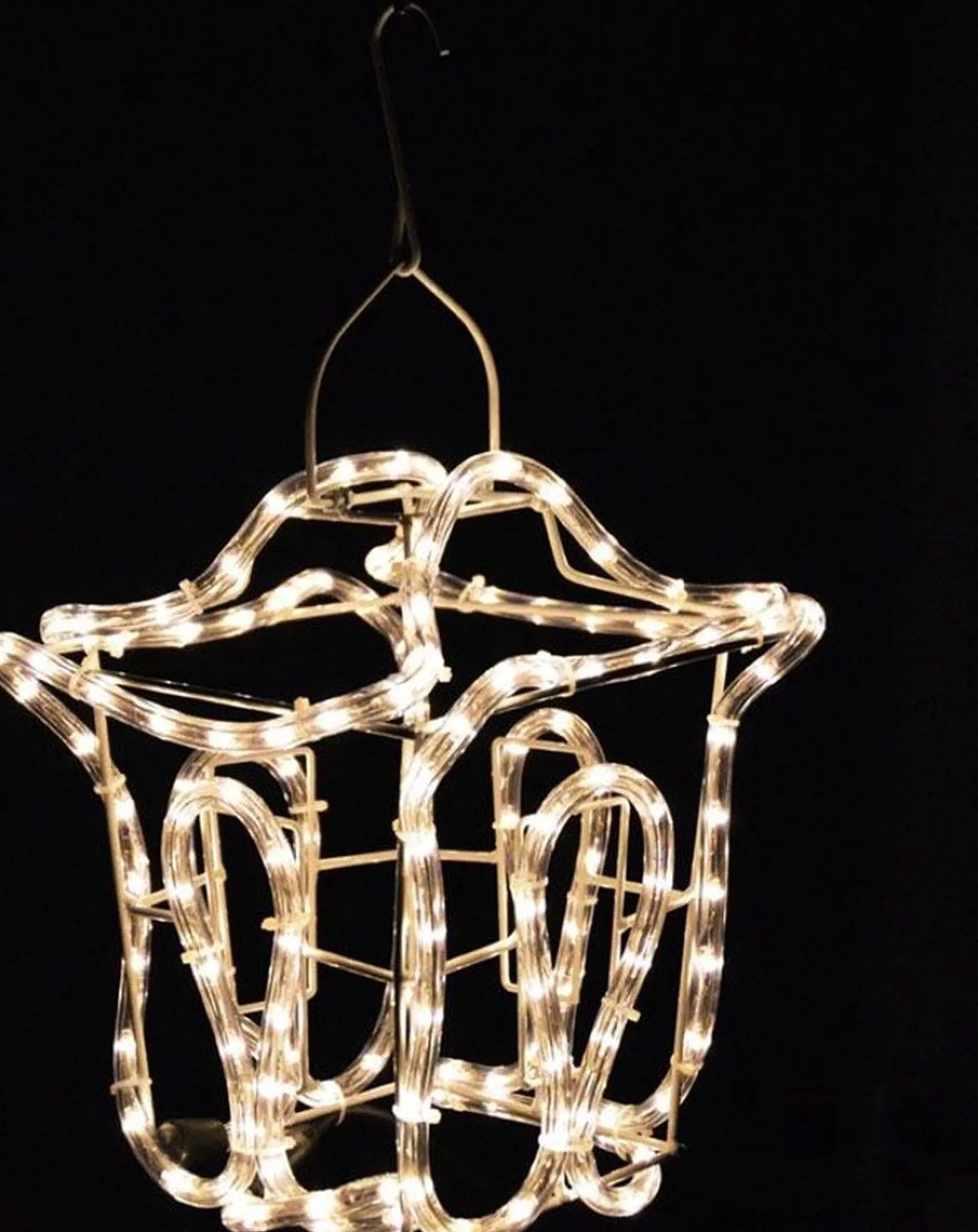 ecd-Germany Verlichte Kerstfiguren^Kerstlantaarn - Slangverlichting - 25Cm Hoog
