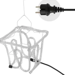 ecd-Germany Verlichte Kerstfiguren^Kerstlantaarn - Slangverlichting - 25Cm Hoog