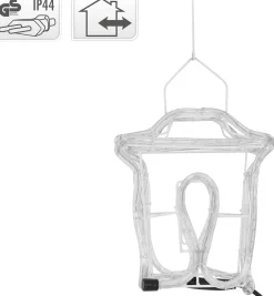 ecd-Germany Verlichte Kerstfiguren^Kerstlantaarn - Slangverlichting - 25Cm Hoog