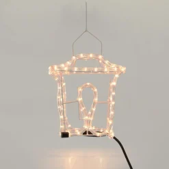 ecd-Germany Verlichte Kerstfiguren^Kerstlantaarn - Slangverlichting - 25Cm Hoog