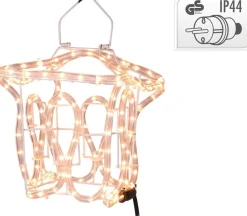 ecd-Germany Verlichte Kerstfiguren^Kerstlantaarn - Slangverlichting - 25Cm Hoog