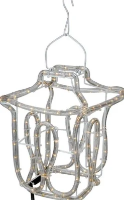 ecd-Germany Verlichte Kerstfiguren^Kerstlantaarn - Slangverlichting - 25Cm Hoog