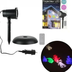 Party Time Kerstlasers^Kerst Led-Schijnwerper Voor Buiten Met Afstandsbediening - Zwart