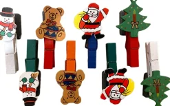 gelukisgoedkoop Kerst Magneet Knijpers 8 Stuks, Kerstman, Sneeuwpop, Beertje, Kerstboom Flash Sale