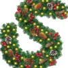 Selwo Kerstslinger Met 50 Warmwitte Leds, 2,7 M, Kunstzinnige Adventskrans, Kunstslinger, Kerstdecoratie, Verlichte Kransen, Voor Kerstmis, Trappen, Deur, Tuin, Open Haard Cheap