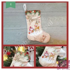 JobaStores® Kerstsok Beige C (30X20Cm) Shop