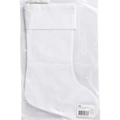 Creative Kerstsok Creotime 40Cm Wit Best Sale
