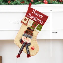 YUMI Kerstsokken/Kerst Decoratie/Thema Sneewman/44Cm New
