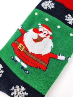 ‘Merkloos’’ Kerstsokken 41-47 "Kerstman Met Hele Dunne Benen Best
