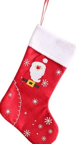 Merkloos Kerstsokken – Kerstsok – Kerstman – Poly Rood – Kerstversiering - 31 X 20 Cm - Cadeau Cheap