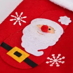 Merkloos Kerstsokken – Kerstsok – Kerstman – Poly Rood – Kerstversiering - 31 X 20 Cm - Cadeau Cheap