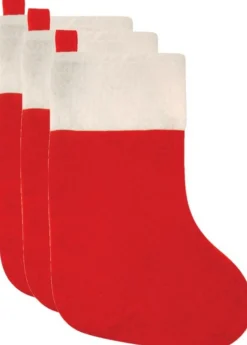 Henbrandt Kerstsokken - Rood - 3 Stuks - 41 Cm - 20 X 41 Cm - Polyester Online
