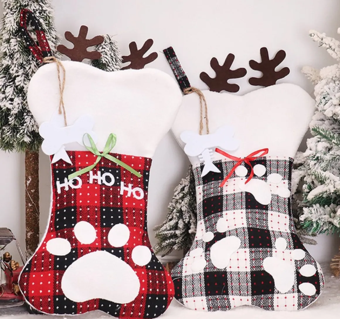 Merkloos Kerstsok Voor De Hond Ruit Sale