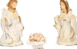 Merkloos Kerststal Beelden / Figuren 3 Stuks In Doos 21 X 16 X 6,5 Cm - Religieuze Kerstbeelden / Kerststallen Figuren Discount