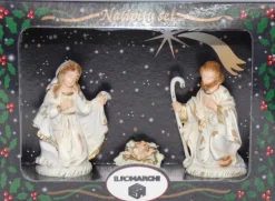 Merkloos Kerststal Beelden / Figuren 3 Stuks In Doos 21 X 16 X 6,5 Cm - Religieuze Kerstbeelden / Kerststallen Figuren Discount
