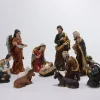 Merkloos Kerststal - 30 Cm Kerstfiguren - 11 Beeldjes - Kerstdecoratie - Maria - Jesus - Joseph - Wijze Mannen - Dieren - Bijbel - Polystone Online