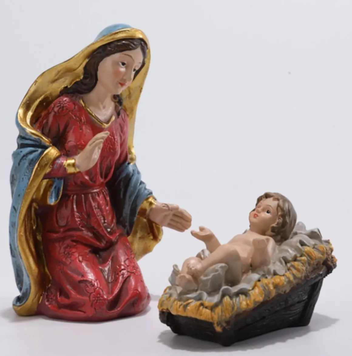 Merkloos Kerststal - 30 Cm Kerstfiguren - 11 Beeldjes - Kerstdecoratie - Maria - Jesus - Joseph - Wijze Mannen - Dieren - Bijbel - Polystone Online