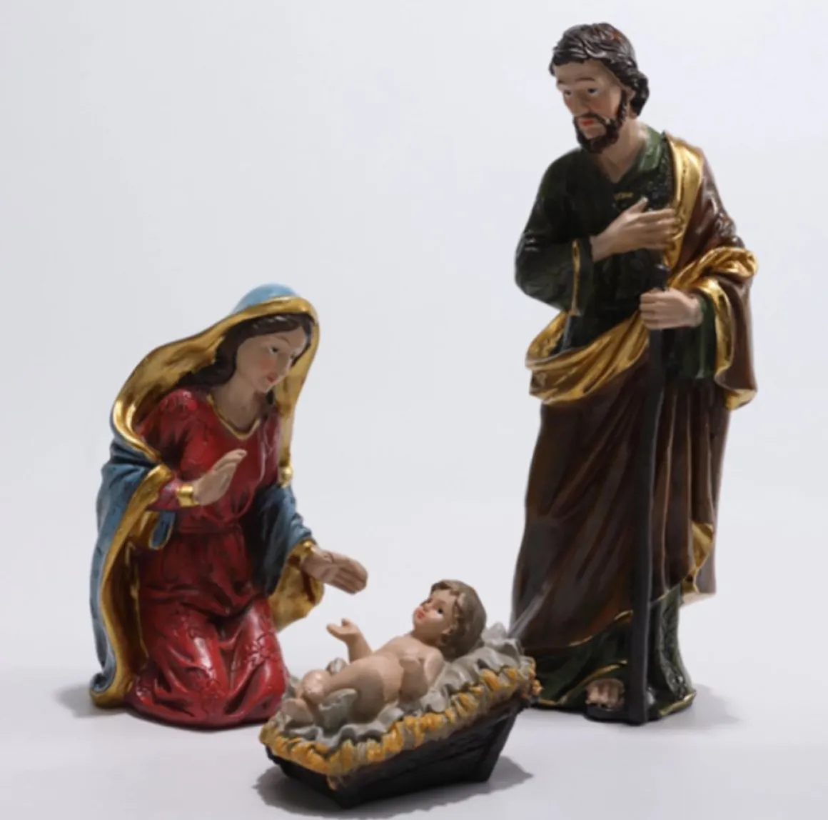 Merkloos Kerststal - 30 Cm Kerstfiguren - 11 Beeldjes - Kerstdecoratie - Maria - Jesus - Joseph - Wijze Mannen - Dieren - Bijbel - Polystone Online