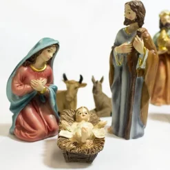 Nampook Kerststal Figuren - Kerstgroep - Kerstbeeldjes Voor Kerststal - H=10Cm - Set Van 9 Stuks Outlet