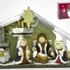 Bouwman Kerststal Hout Kinderen - 22.5 X 16Cm Flash Sale